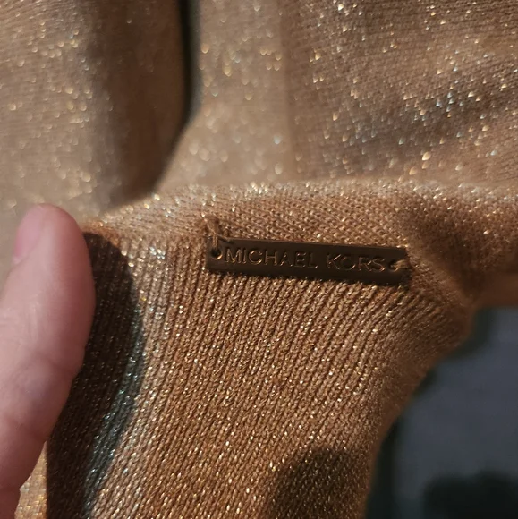 Michael Kors Gold Cowl Neck Tunic Sweater - Picture 2 of 4